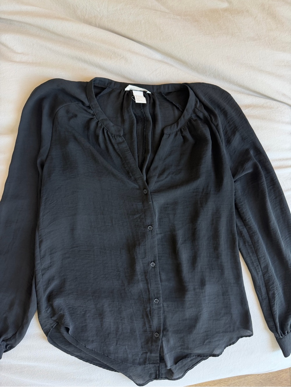 H&M Black Button-Front Women's Blouse
